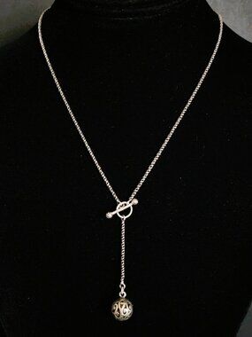 Silpada Retired Sterling Silver Interwoven Two-Tone Lariat Necklace 8.5 grams